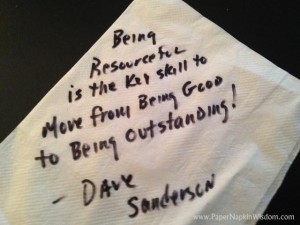 Dave Sanderson - Paper Napkin Wisdom