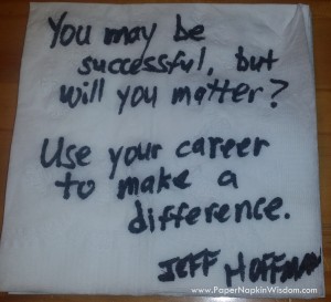 Jeff Hoffman - Paper Napkin Wisdom